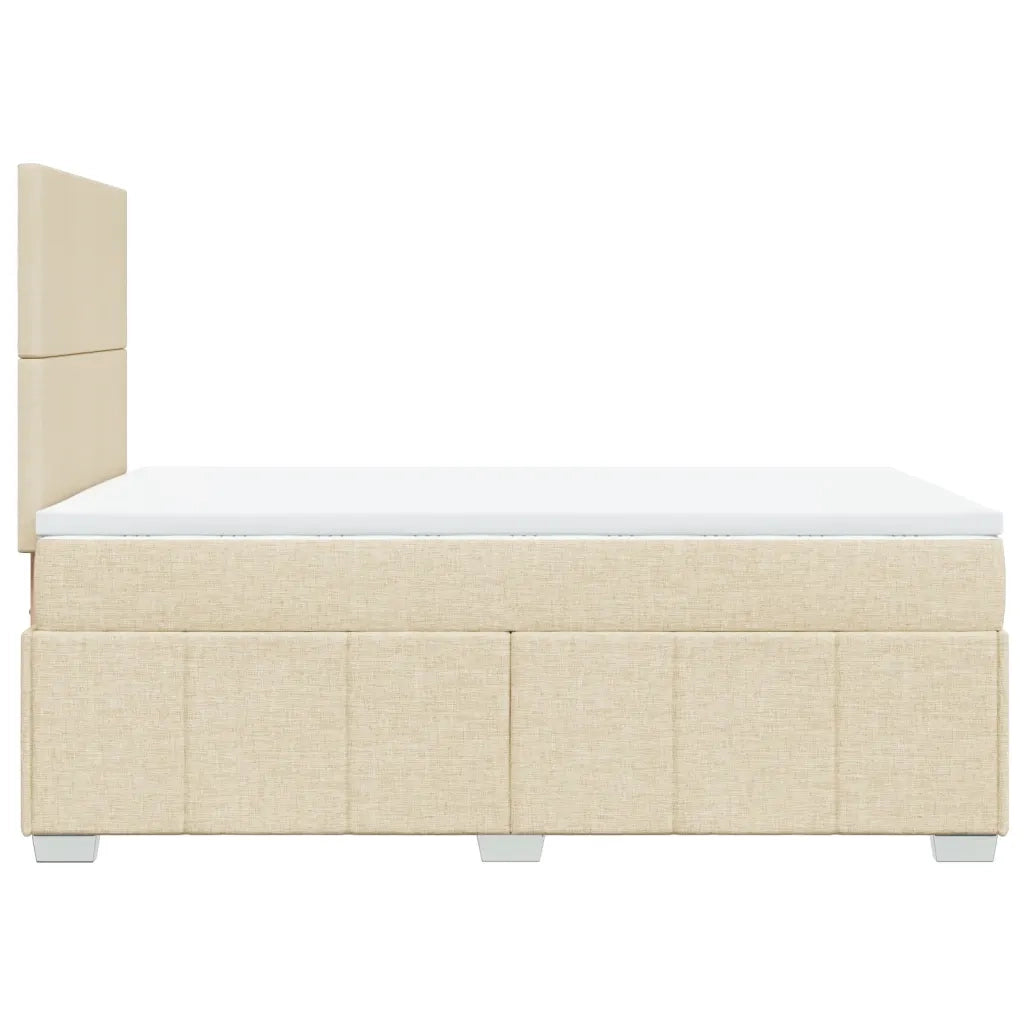 Giroletto a Molle con Materasso Crema 120x200 cm in Tessuto 3293933