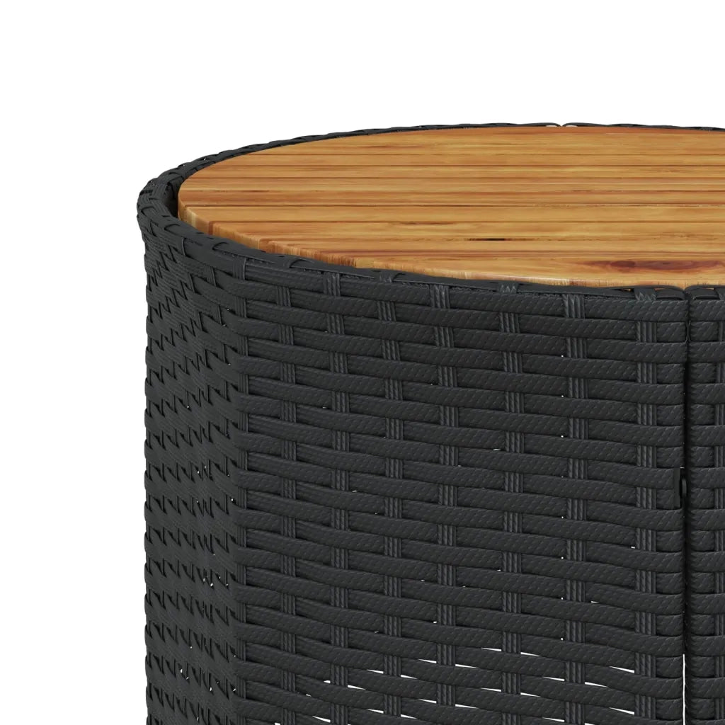 Divano Giardino Tavolo e Cuscini Semicircolare Nero Polyrattan 3318530