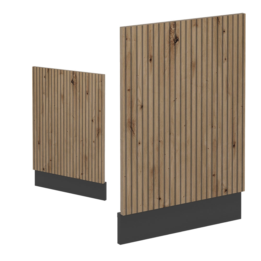 Pannello frontale R-Line Rovere artigianale/Antracite 45 cm senza piano di lavoro Vicco