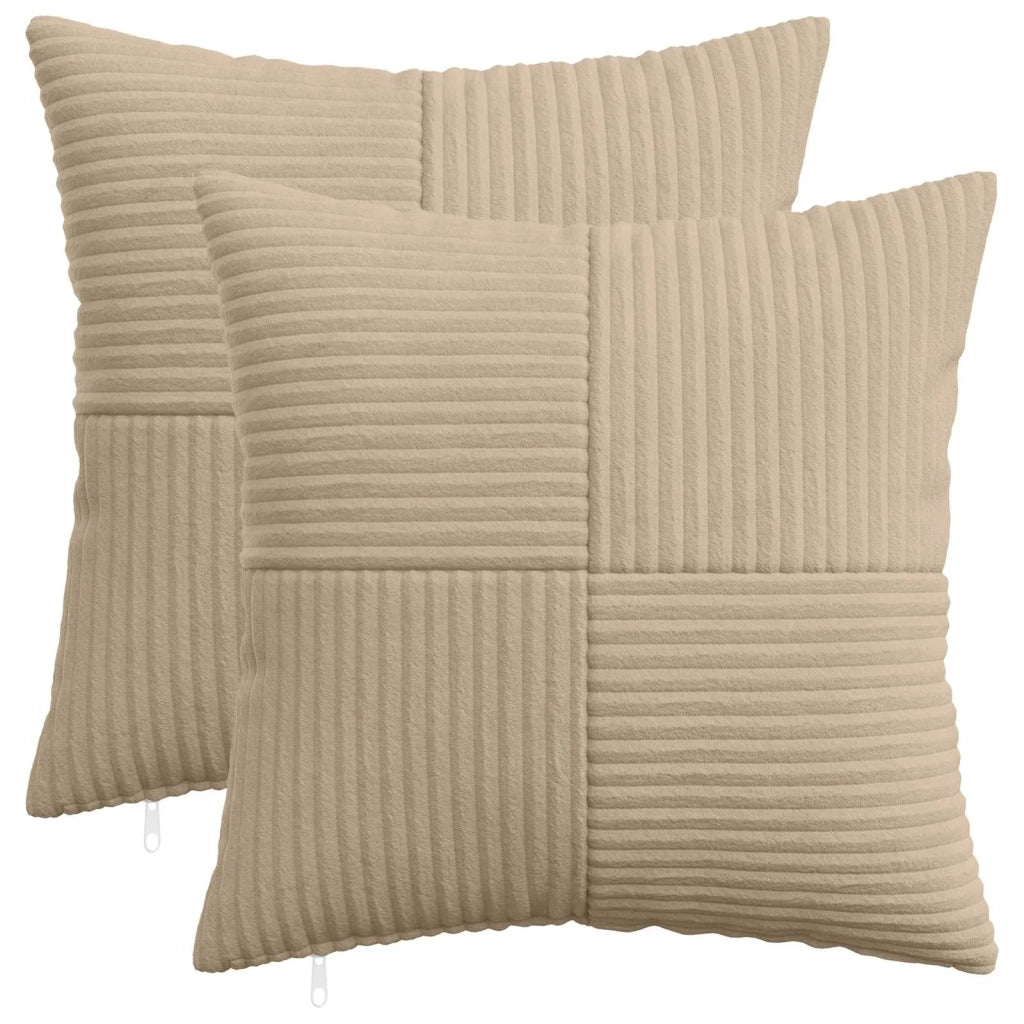 Federa 2 pcs ALMELO Tortora 45 x 45 cm corduroy 914782