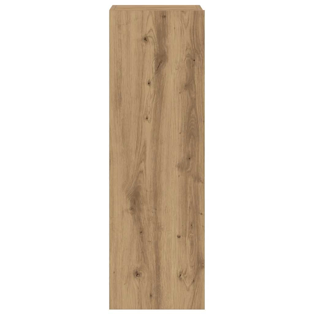 Set di 3 moderni mobili TV da parete con ampio spazio di archiviazione 80 x 30 x 90 cm realizzati in legno di rovere ingegnerizzato finitura artigianale 02_0055859