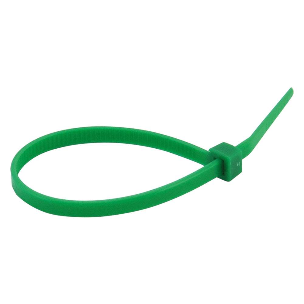 FASCETTA A STRAPPO PER CABLAGGIO mm 3,6 x  200 pz 100 - verde  - MADE IN ITALY