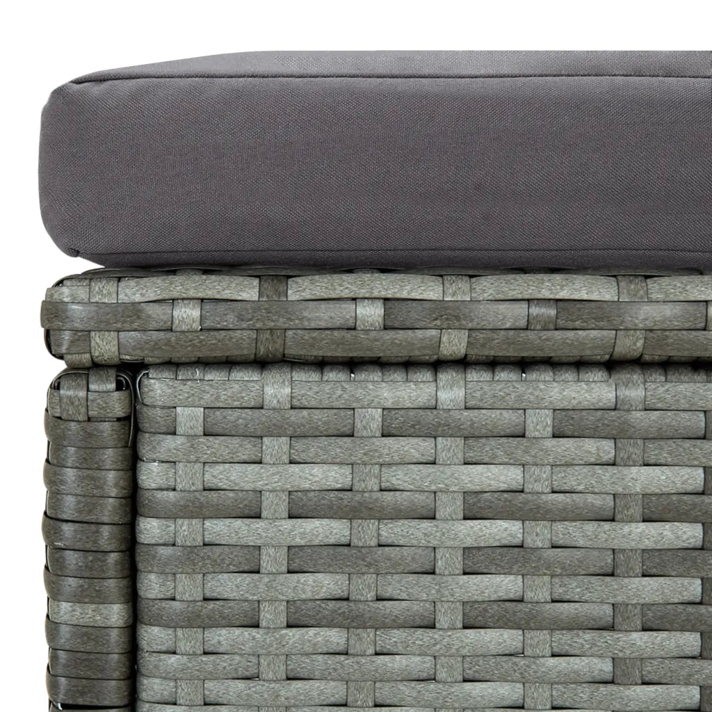 Set Divani da Giardino 6 pz con Cuscini in Polyrattan Grigio cod mxl 37778