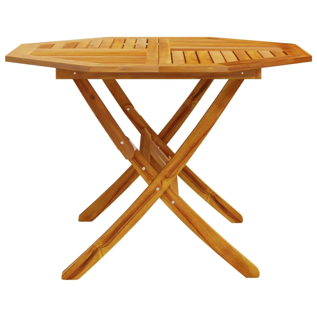 Tavolo da Giardino-Tavolo da esterno Pieghevole ?110x75cm Legno Massello d'Acacia