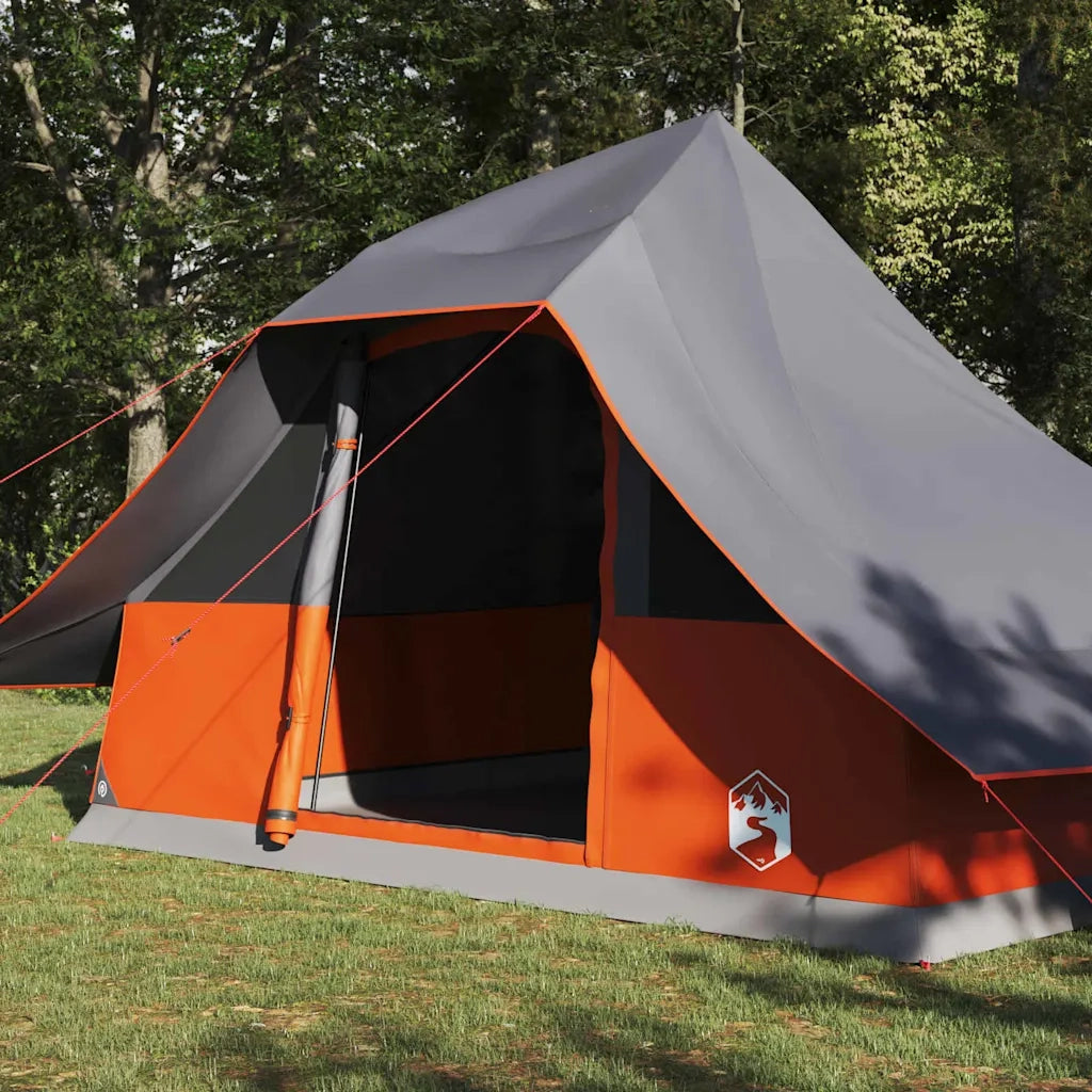 Tenda Tipi-Tenda da campeggio Grigio e arancione 364 x 281 x 257 cm taffet¨¤
