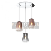 SOSPENSIONE CROMO TONDA 3 LUCI (2 RA + 1 CR) 1164CR-S3 T-RC