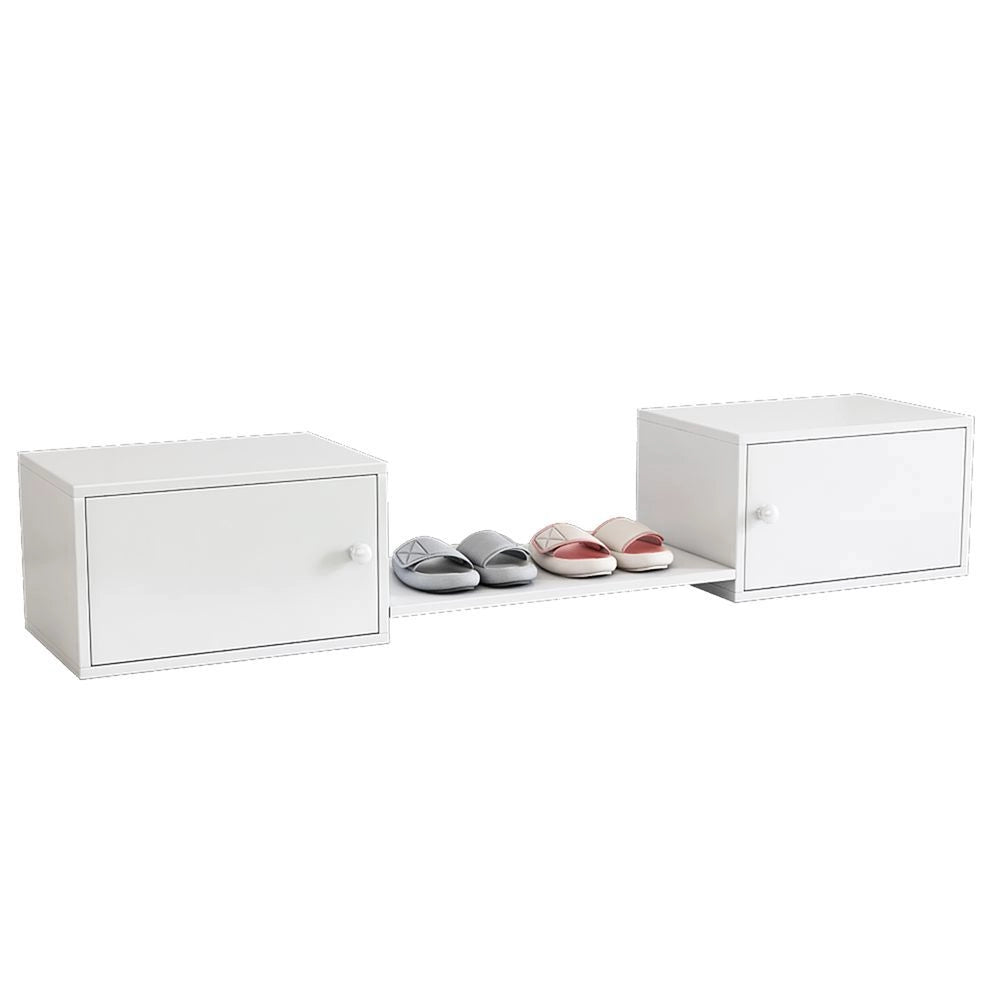 Meuble a scarpe e ingresso versatile - Xylo - 189x40x34,5 cm - Bianco - Panchina per cambio scarpe