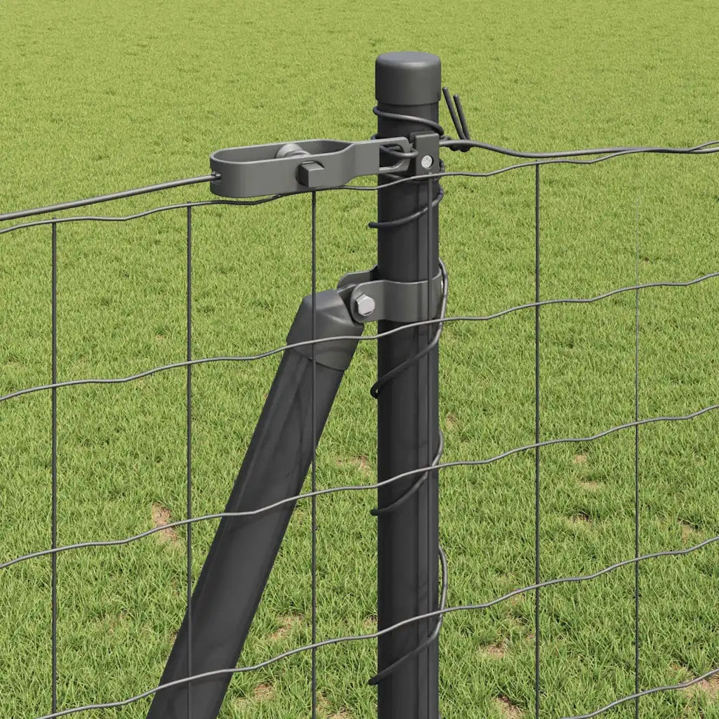 Recinzione con Posto Grigio 1,2 x 25 m Acciaio