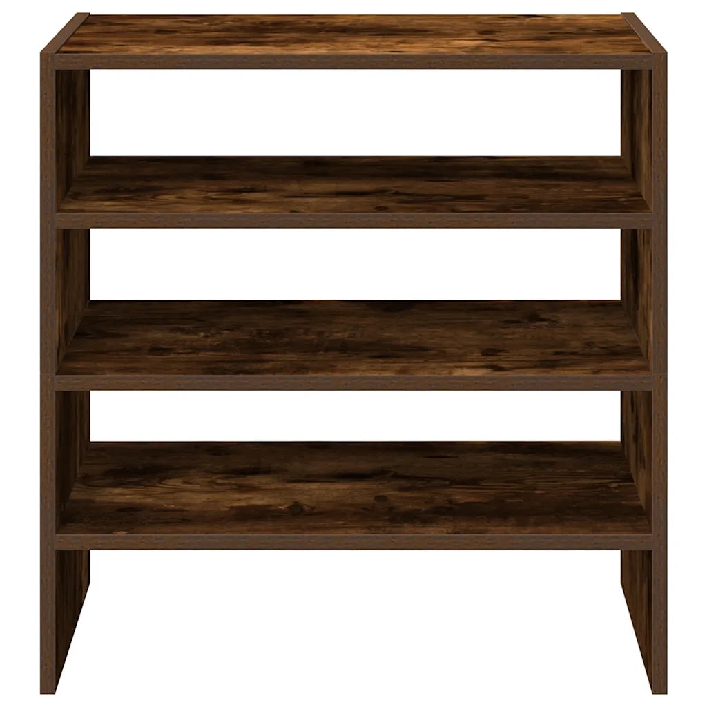 Scarpiere 2 pz Impilabili Rovere Fumo 60x30x30,5 cm 858866
