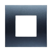 Placca Plastica Serie Venus 2P Colore Acciaio Scuro Compatibile Con Vimar Arke