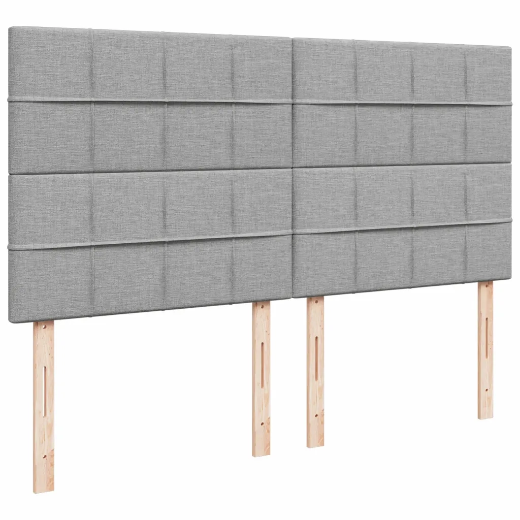Giroletto a Molle con Materasso Grigio Chiaro180x200 cm Tessuto