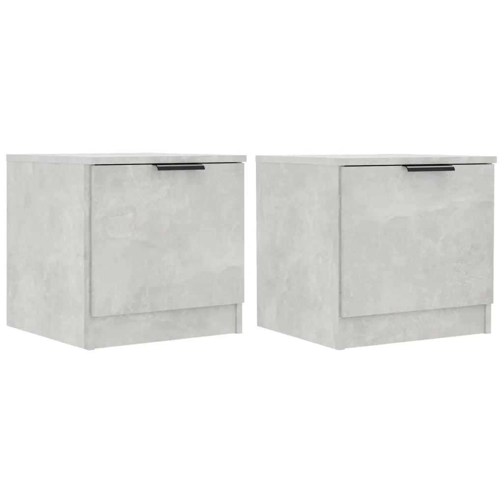 Comodini 2 pz Grigio Cemento 40x39x40 cm cod mxl 30458
