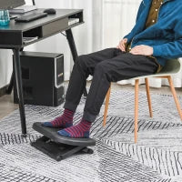 Pedana Poggiapiedi da Scrivania o Ufficio, Antiscivolo con Altezza Regolabile (10-16.5cm) e Angolazione 0-30°