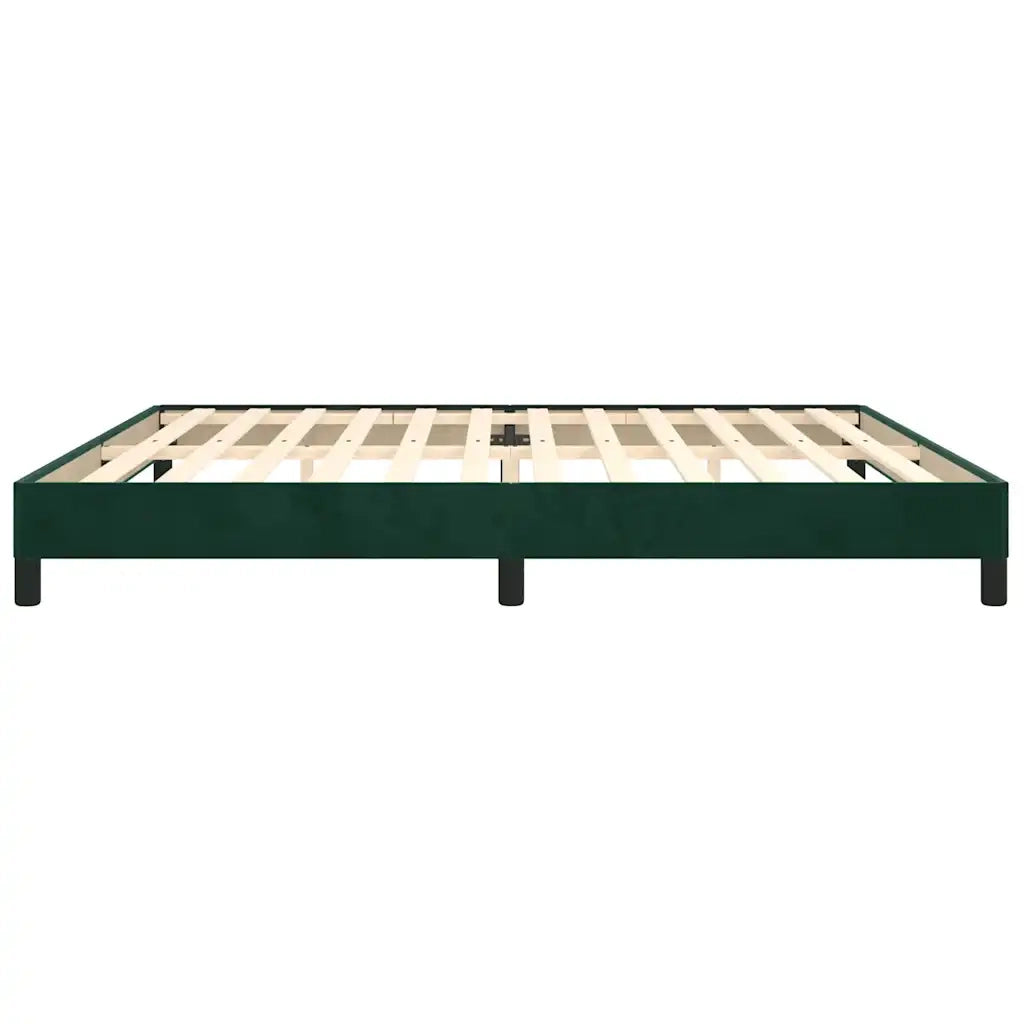 Giroletto senza Materasso Verde Scuro 200x200 cm in Velluto 346997