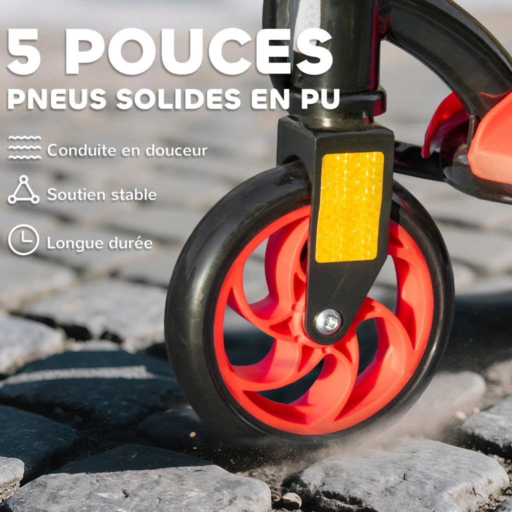 Monopattino elettrico pieghevole per bambini ¨C zephmum ¨C 120W 12km/h 10km autonomia rosso