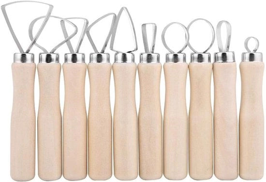 Kit di utensili per ceramica - Set di 10 pezzi - Ideale per la creazione di vasi e modellazione - Creativo modello - Ceramica di alta qualità