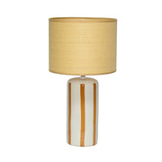 Lampada da tavolo in ceramica per interni con effetto rattan, 44cm,