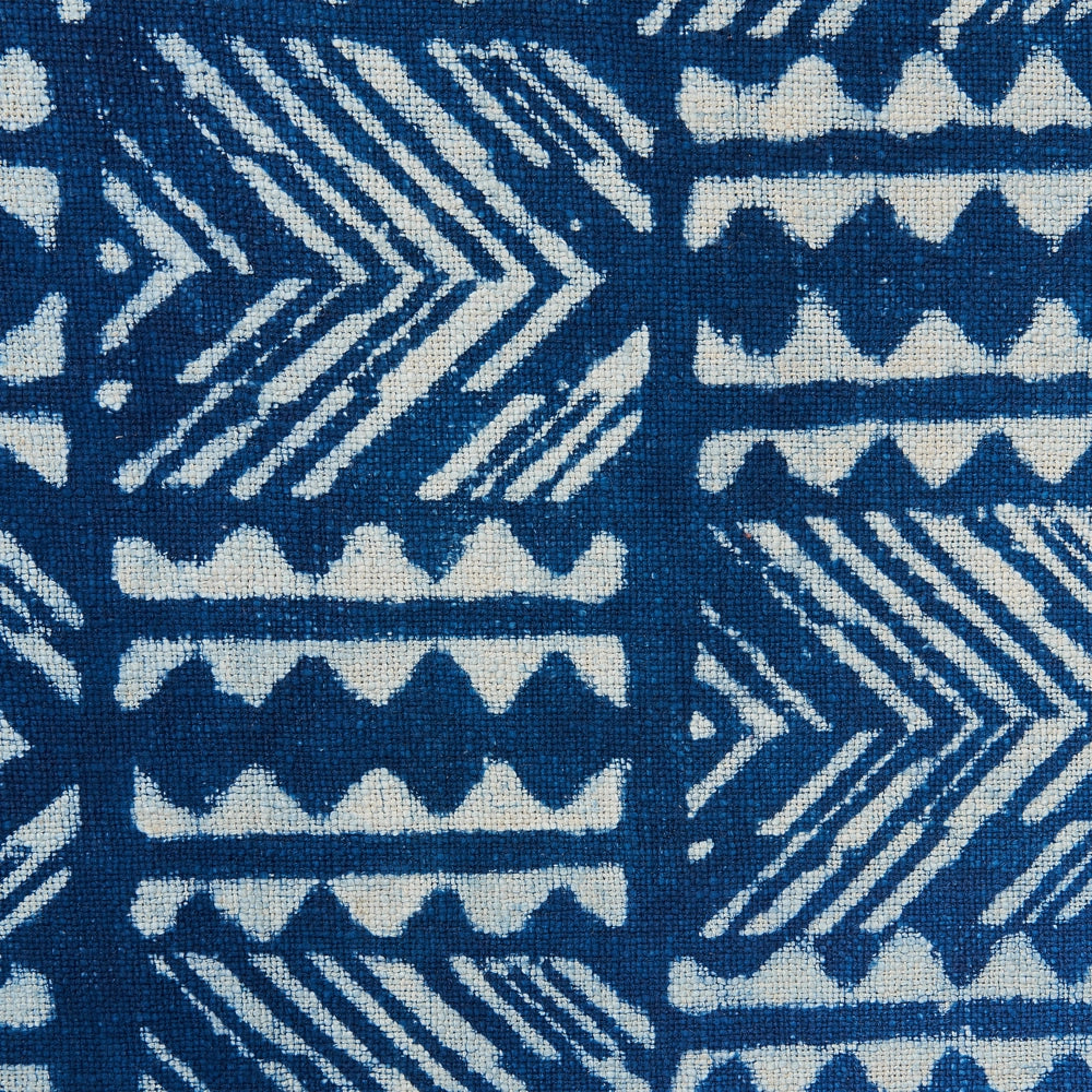 Coperta in cotone blu navy 130 x 180 cm copriletto motivo geometrico stampa africana camera da letto soggiorno