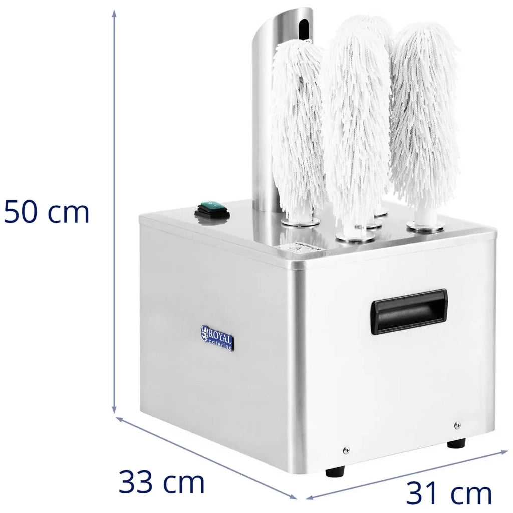 Lucidatrice per vetri a 5 rulli 1320 watt 330 bicchieri/h acciaio inox alluminio argento 14_0009576