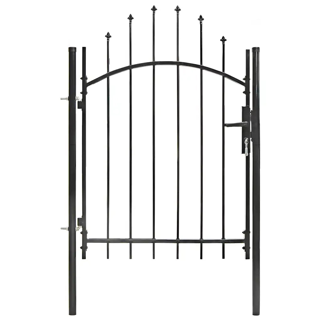 Cancello da Giardino Woerden in Acciaio 1x1 m Nero CFW8331073
