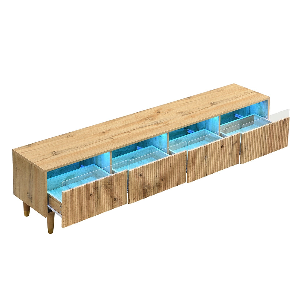 Mobile TV moderno - Xylo - 178cm effetto legno 4 cassetti MDF