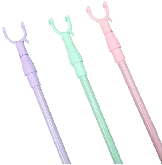 Supporto per abbigliamento telescopico - spazievitore - leggero - robusto - con cuscino a forma di U - materiale plastico - hanger per abbigliamento
