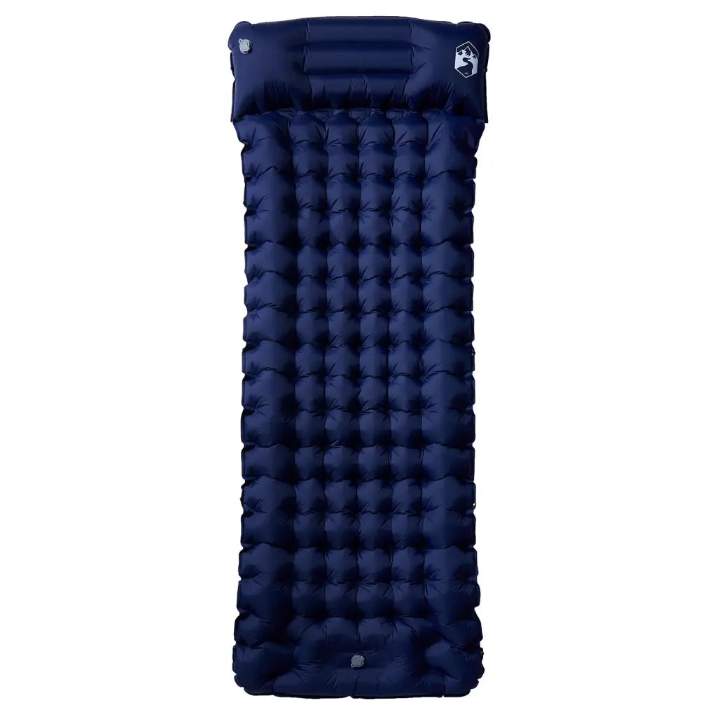 Materasso Campeggio Autogonfiabile Cuscini 1 Persona Blu Marino CFW9229520