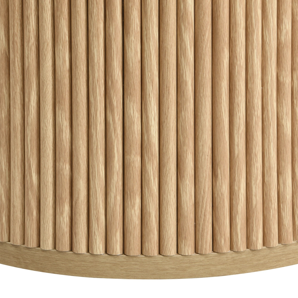 TAVOLINO da caffè Set da 2 pezzi rotondo 60x60x38,5 cm + 30x30x56 cm MDF Naturale