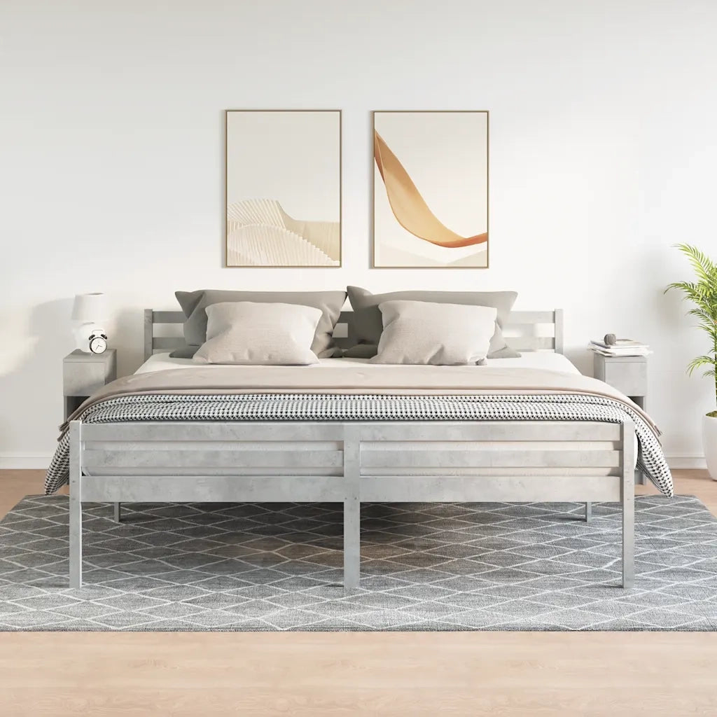 Set di 2 Comodini | Armadio da Notte | Mobiletto da notte con Cassetto Grigio Cemento 20x36x60 cm