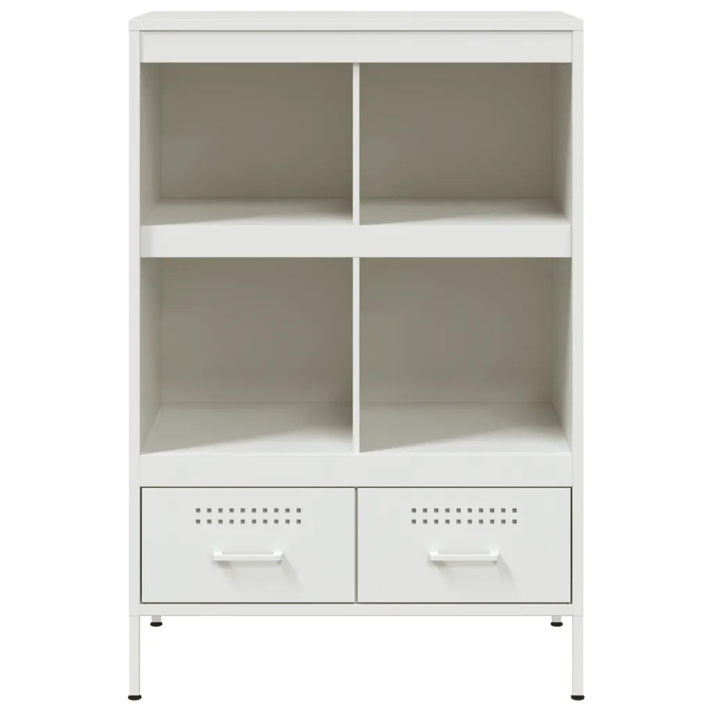 Credenza-Buffet-Armadio da cucina Bianca 68x39x101,5 cm in Acciaio 718068