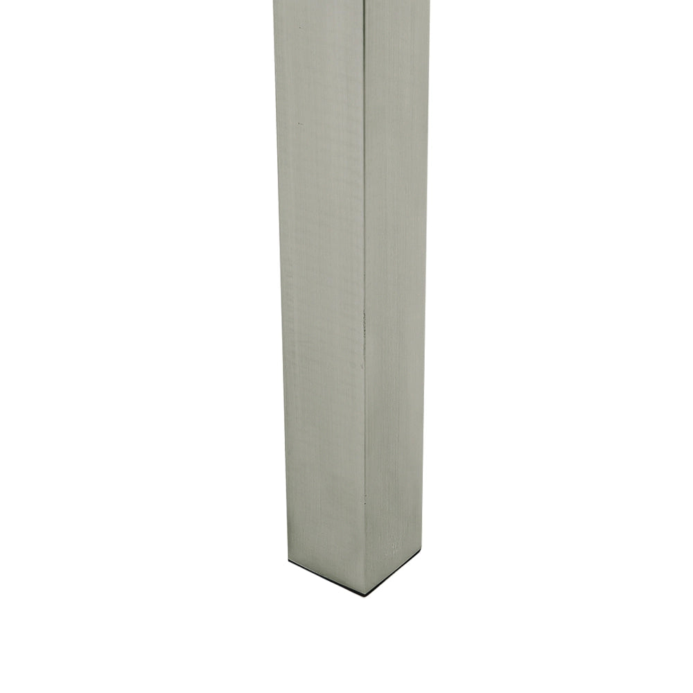 Set da pranzo da giardino beige con piano in vetro incrinato 8 posti 220 x 100 cm