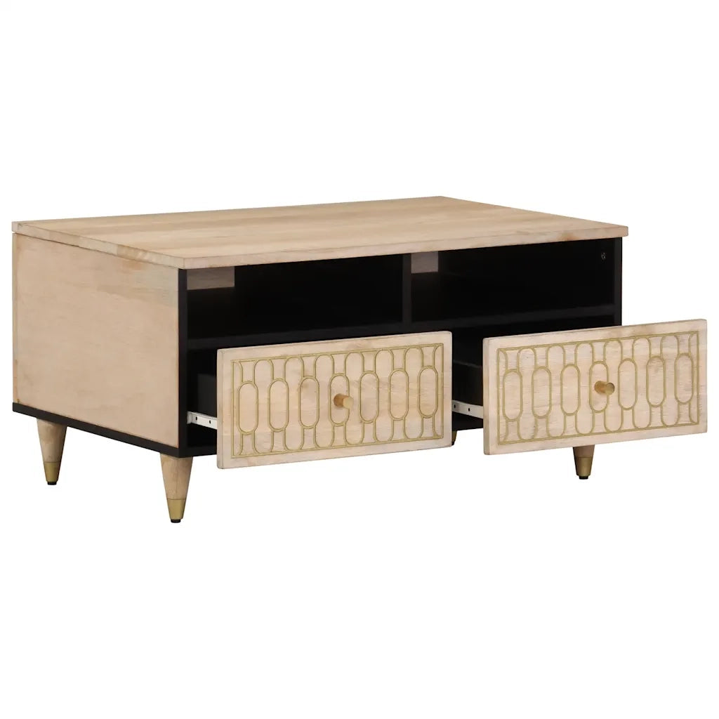 Tavolino da Salotto 80x54x40 cm in Legno Massello di Mango 358261