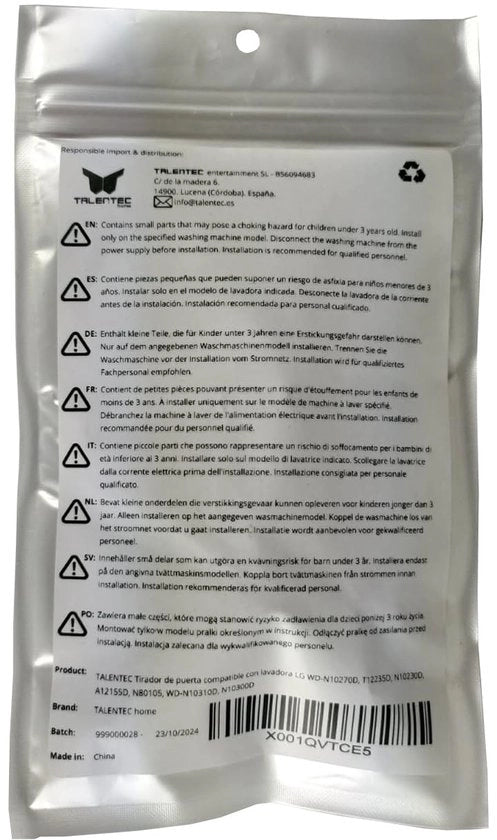 Accessorio di sostituzione per la lavatrice - 1 pezzo