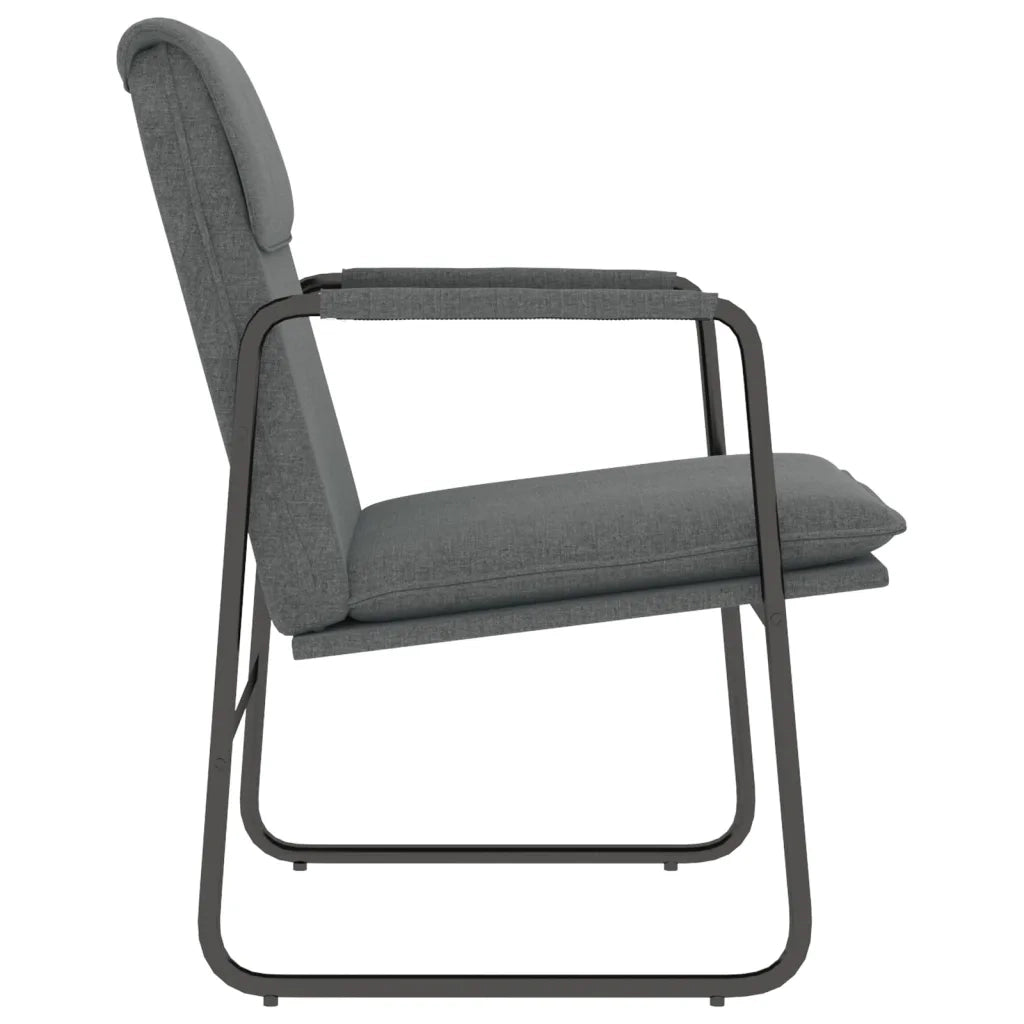 Sedia Lounge Grigio Scuro 55x64x80 cm in Tessuto cod mxl 14916