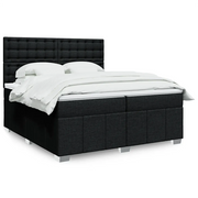 Giroletto a Molle con Materasso Nero 200x200 cm in Tessuto 3294091