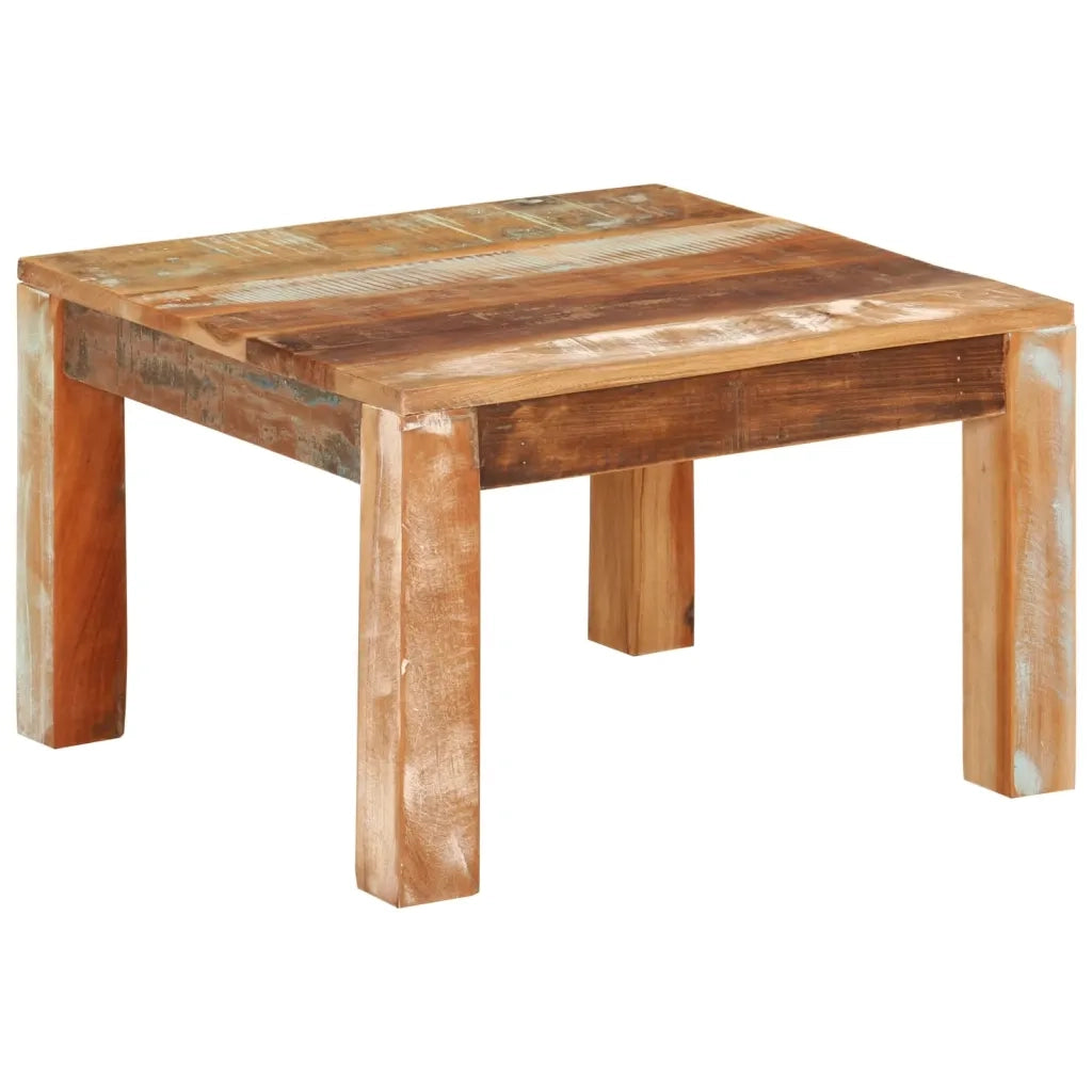 Tavolino da Salotto 55x55x35 cm in Legno Massello di Recupero cod mxl 16390
