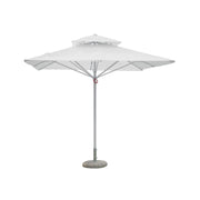 Ombrellone quadrato MOIA Push-Up 3x3 mt. fusto bianco telescopico Contract