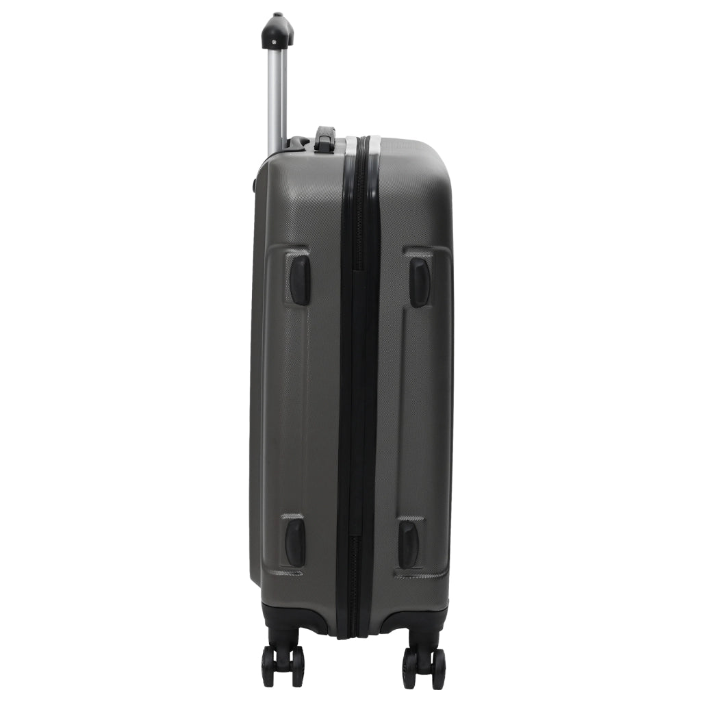 Set di valigie 3 pezzi rigido grigio scuro 20'' 24'' 28'' ABS