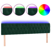 Testiera | Testata a LED Verde Scuro 180x7x78/88 cm in Velluto