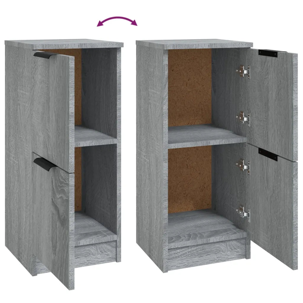 Credenze 2 pz Grigio Sonoma 30x30x70 cm in Legno Multistrato 817021