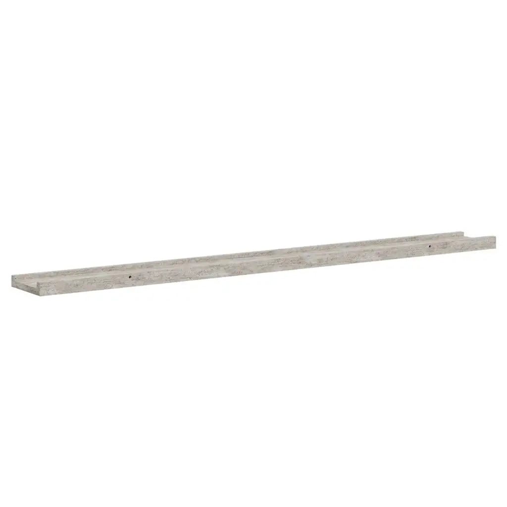 4 pz Mensole da Parete | Scaffali a Parete | Ripiano a parete Grigio Cemento 100x9x3 cm