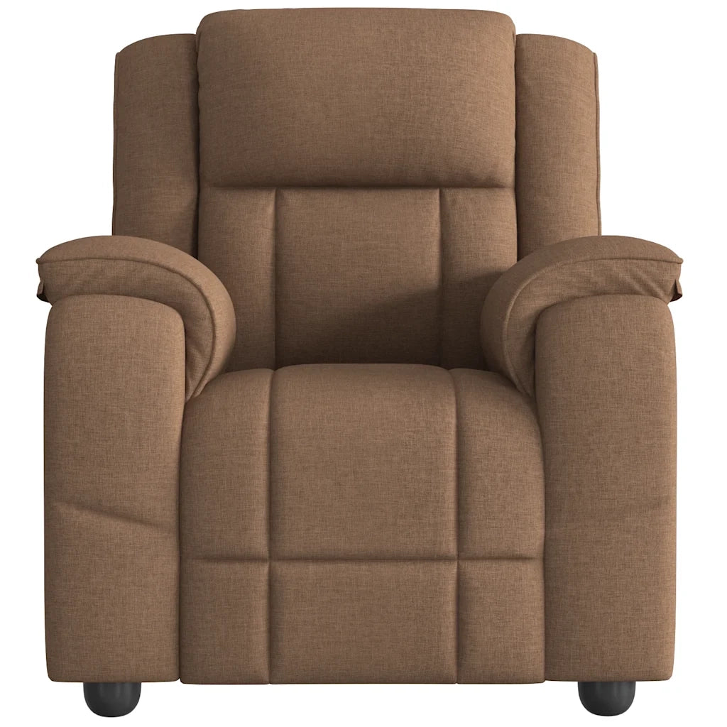 Divano Sedia-Poltrona Reclinabile in Tessuto Marrone 814257
