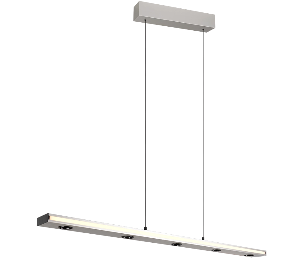 Lampada a sospensione LED bi-emissione, metallo, acciaio, L110 cm, Graham