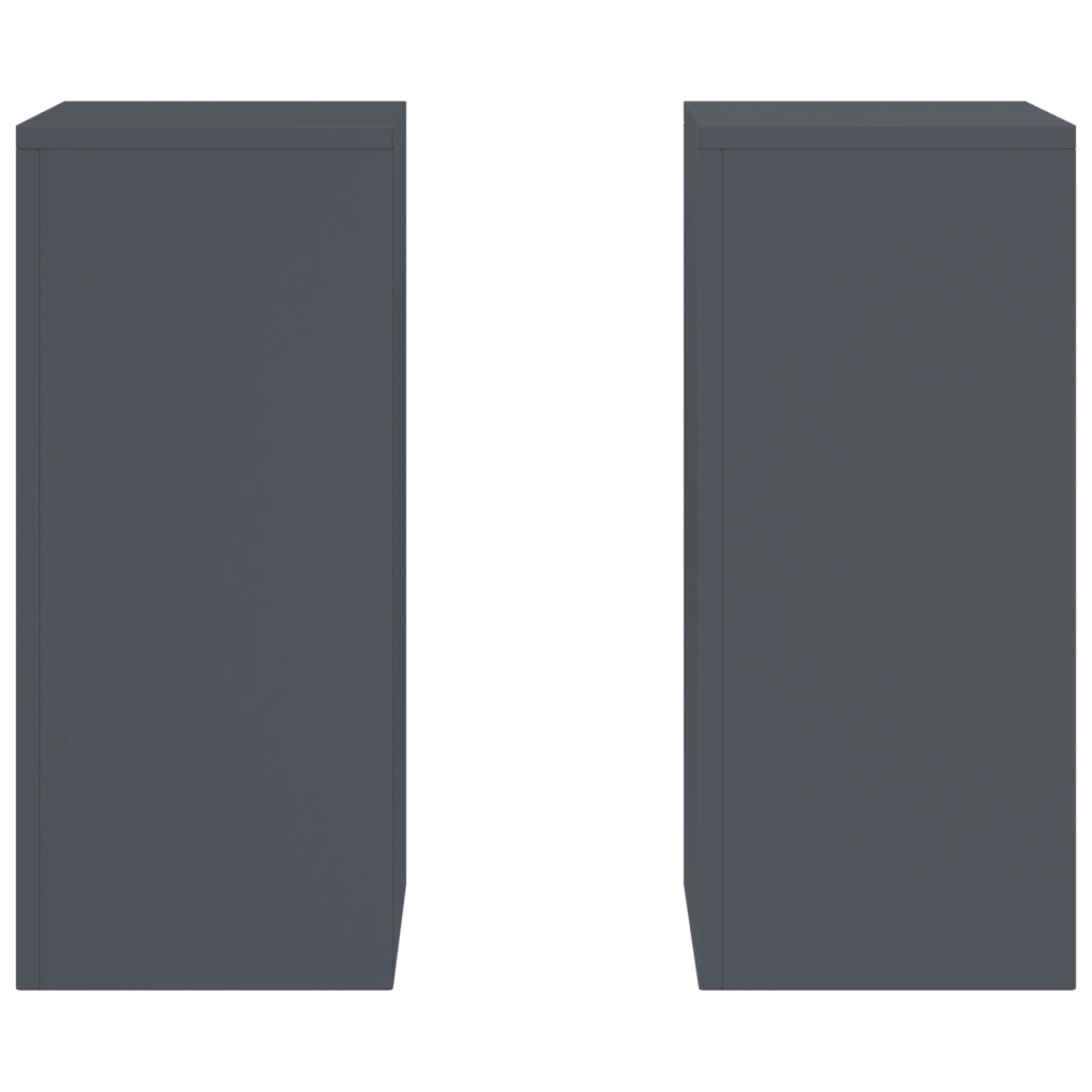 Supporti per Piante da Esterno Pillar 2 pcs Antracite 24x24x55 cm Acciaio