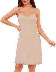 Sottoveste Lungo - Donna - Sottoveste di Cotone - Sottoveste S-XXL - Sottoveste Lunga - Adatto per ogni Occasione - Sottoveste