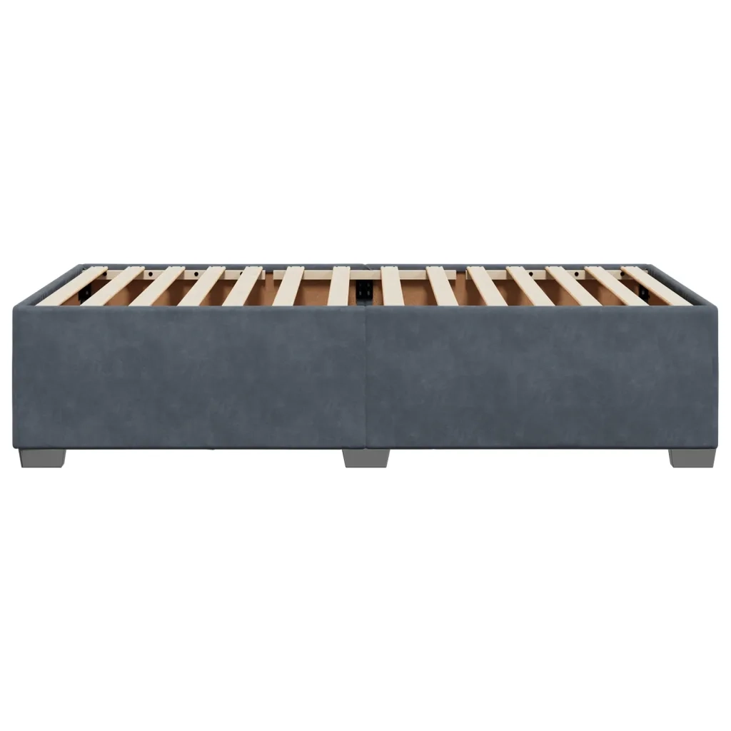 Giroletto senza Materasso Grigio Scuro 90x200 cm Velluto