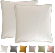 Set di cuscini decorativi da 2, 45 x 45 cm, cuscini in chenille soffice e liscia, cuscini per decorazione, cuscini quadrati per divano letto salotto arredamento (bianco crema)