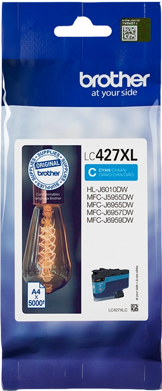 Brother LC-427XLC cartuccia d'inchiostro 1 pz Originale Resa elevata (XL) Ciano