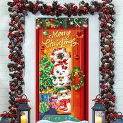Decorazione di Natale grande dimensione - Cat Decorazione - Disegno divertente - Tela - Interno/Esterno - Inclusa corda - Decorazione di Natale