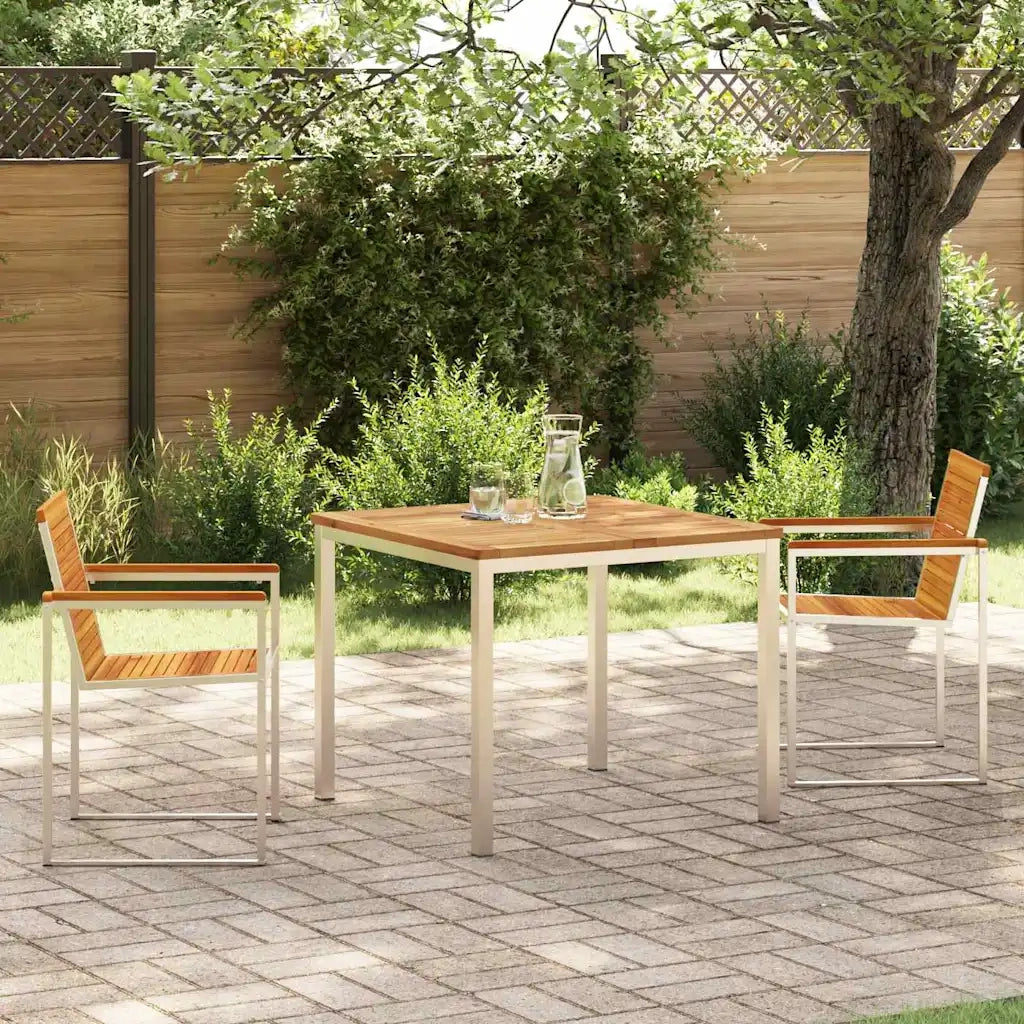 Set da Pranzo per Giardino 3 pcs Legno di Acacia Massello 3334805
